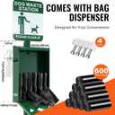 VEVOR Dog Waste Station, 11.5 Gallon Pet Waste Station with Hand Wash Bottle, Lockable Bag Dispenser, 50 Can Liners & 600 Waste Bags, Outdoor Pet Poop Station for Commercial Use, Parks, Backyard
