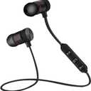 Yinhing Wireless Bluetooth Headphones, Magnet Wireless Sports Headset Wireless Bluetooth Earphone Headset Earbuds For Android For Workout Running Gym (Black)