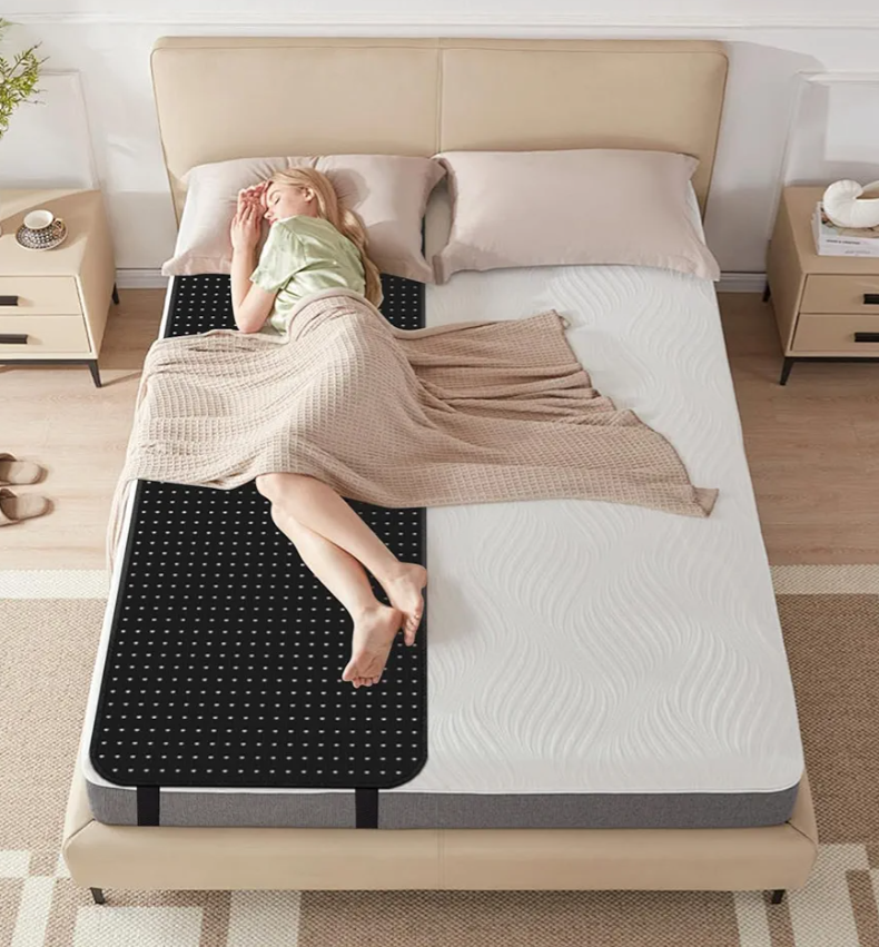 Grounding Mat for Bed Queen Size Full Body Grounding Sheets Breathable Mats with 15ft Cord for Better Sleep, Pain and Stress Relief (54x78in)