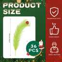 36 Pcs Christmas Tree Topper 17'' Lime Green Curly Tree Picks with Red Ball Xmas Artificial Green Stems for Winter Holiday Home Wreath Craft Decoration Supplies