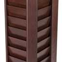 Wooden Mallet MR40-SPMH Cascade Spinning Floor Display with 40 Magazine Pockets, Mahogany