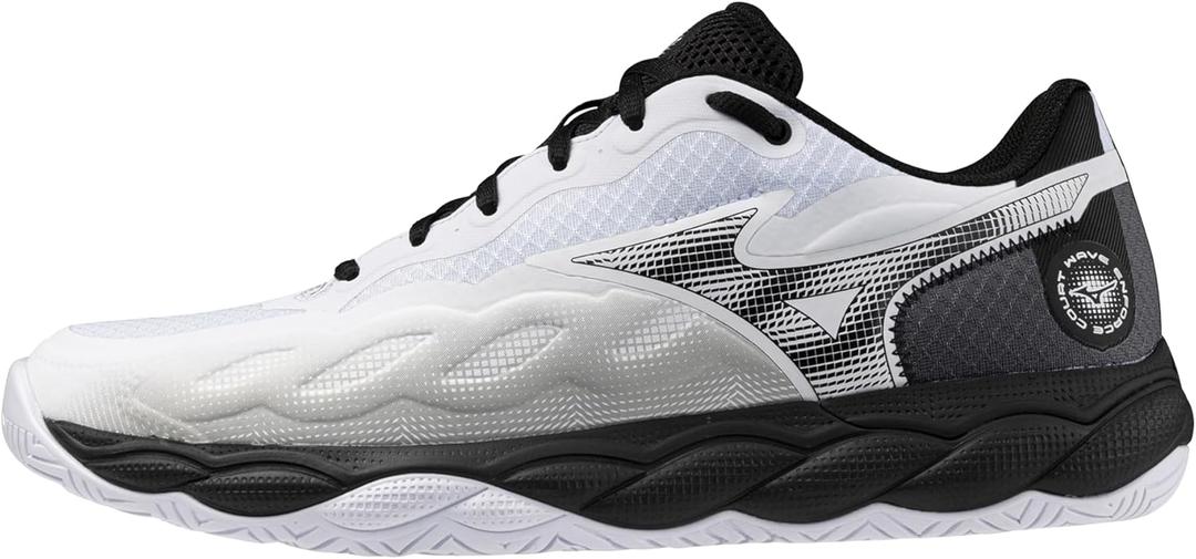 Mizuno Men's Wave Enforce Court All Court Men's Racquet Sports Shoe (10, White/Black)