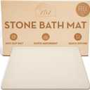 Stone Bath Mat for Bathroom Quick Drying, Non-Slip Shower Mat Super Absorbent Bath Stone Mat Water Absorbing Bathmat, 23 x 15, Swiss Coffee
