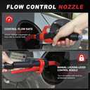Electric Fuel Transfer Pump Powered, 2.2GPM Portable Fluid Transfer Siphon Pump with Oil Pipeline, Battery Gas Pumps with Adjustable Flow Control Nozzle for Car Gas Can/Gasoline/Water/Oil