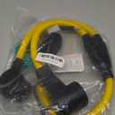 NEMA 10-30P to 14-50R 10-30R Y Splitter Cord Adapter with Safety Ground Wire, ZDHQLHJ 30Amp 10-30 Male Plug to 10-30 Dryer Receptacle & 14-50 RV EV Charging Female Receptacle with Ground Wire, 10 AWG