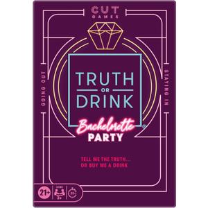 Truth or Drink: Bachelorette Party Edition | Adult Party Game by Cut | 108 Revealing and Hilarious Questions for Girls Nights Out or In | Ages 21+ | 2+ Players | 30 Mins.
