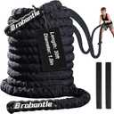 Battle Rope 1/1.26/1.5/2 Inch Diameter,Pink 30FT/40FT/50FT Exercise Workout Ropes for Home Gym Heavy Weighted Training Rope for Working Out