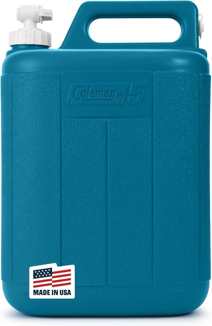 Coleman Chiller 5-Gallon Water Container with Spigot & Carry Handle Heavy-Duty Water Jug & Carrier for Camping Tailgating Parties Emergencies & More