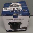 Knock Box Large Capacity Design Espresso Knock Box Tamping Mat Espresso Machine Accessories Set of 2 with Removable Knock Bar and Anti-Slip Base for Home Office Barista Tools for Bar Shop