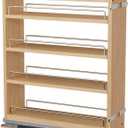DINDON Pull Out Spice Rack Organizer for Cabinet, (6.5" W x 21.9" D x 25.2" H) Multi-Use Wood Pull Out Cabinet Organizer Slide Out Shelf Cabinet Storage for Kitchen, Pantry Organization