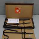 Ottsuls Bird Feeder Pole, 45 INCH Heavy Duty Shepherds Hooks for Outdoor with 5 Prong Base, Adjustable Stand Hanger for Garden Plant, Hummingbird Feeder, Lantern, Hanging Wedding Decor (2 Pack)