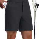 baleaf Men's 7''/9''Golf Shorts Causal Dress Work Zipper Pockets (Black, L)