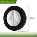 72-108 Wheels for Oregon, 8 Inch Universal Wheels Tires for Lawn Mower, BBQ Grills, Radio Flyer Wagon, Hand Truck, Utility Cart, Snowblower, 2 Pack