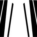 Rvinyl Pillar Post Pre Cut Window Trim Kits in Carbon Fiber 4D Black Compatible with Honda CR-V 2002-2006 - Adhesive Backs