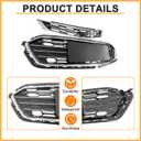 Front Bumper Upper Lower Grille Compatible For Chevy Cruze Mesh Grill 2016 2017 2018