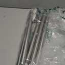 TEECK Shower Curtain Rod, 32-80 inch Adjustable Spring Tension Curtain Rod, Never Rust Anti-Slip Shower Curtain Rod for Bathroom, No Drilling, Never Collapse, Easy to Use, Silver