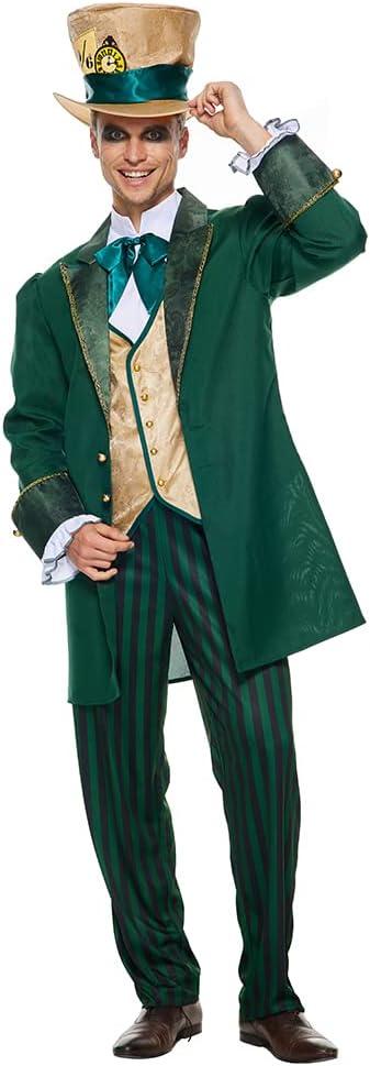FantastCostumes Men's The Hatter Costume Mad Tea Party Halloween Cosplay with Top Hat (Large)