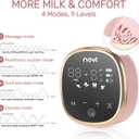 NCVI Electric Breast Pump 8782, Portable Hospital-Grade Double Pump with 4 Modes & 9 Levels, Anti-Backflow, Rechargeable Quiet Breastfeeding Pump for Efficient Comfortable Use at Home, Work or Travel