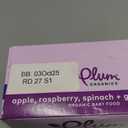 Plum Organics Stage 2 Organic Baby Food - Apple, Raspberry, Spinach, and Greek Yogurt - 3.5 oz Pouch (Pack of 4) - Organic Fruit and Vegetable Baby Food Pouch (BBD: 10/03/25)