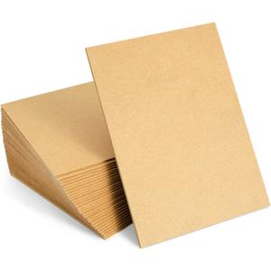 30 Sheets Thin MDF Wood Boards for Crafts, 2mm Medium Density Fiberboard (6 x 8 in, Brown)