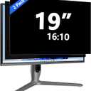 [2-Pack] 19 Inch Computer Privacy Screen for 16:10 Monitor, Removable Anti Glare Blue Light Filter & Anti-Scratch Protector Film - Eye Protection Privacy Shield for Desktop Monitors