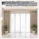 Juexica Ceiling Curtain Double Track Set 3ft-13ft/4 Meter Champagne Double Curtain Track Ceiling Mount Heavy Duty Room Divider Adjustable Length Rails with Clips Hooks End Hook