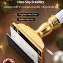 Window Candles with Sensor Dusk to Dawn Electric Corded, 9.6'' Plug-in LED Window Candle Lights with Gold Holder and 6ft Cord, Christmas Candles for Windows Decoration, UL Listed, 4 Pack