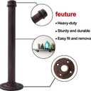 Industrial Pipe Shelf Bracket, 4 Pack Black Iron Shelf Bracket Rustic Wall Mounted Floating Shelf Shelving Heavy Duty Support Hardware for Wood (8",Bronze)