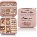 Daughter in Law Gifts from Mother in Law Jewelry Box, Birthday Christmas Mother's Day Wedding Gift for Daughter in Law, Thank You for Loving My Son Jewelry Case