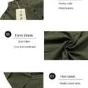 Mens Cotton Linen Shirts Short Sleeve Henley T-Shirt Summer Casual Lightweight Hippie Beach Tops (M)