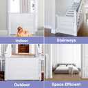 Retractable Baby Gates No Drilling, PRObebi Retractable Dog Gate for the House Extends to 54" Wide 33" Tall, Gates for Baby Indoor, Stair Gate for Outdoor, Staris, Hallways, Doorways, Deck, Porch