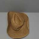 Adult Sun Straw Western Cowboy Hat (One Size, Khaki)