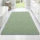 OLANLY Large Bathroom Rugs 70x46, Extra Soft Absorbent Chenille Bath Rugs, Rubber Backing Quick Dry, Machine Washable Bath Mats for Bathroom Floor, Tub and Shower, Home Decor Accessories, Sage Green