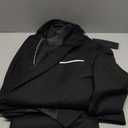 WULFUL Men's 3 Piece Slim Fit Suit Set Two Button Blazer Jacket Vest Pants Tuxedo Set for Party, Wedding and Business (Medium, Black)