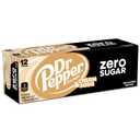 DR PEPPER and Cream Soda Zero Sugar, 12 fl oz cans, 12 pack