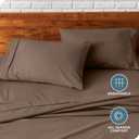 Bare Home Microfiber Pillow Cases - Standard Size Set of 2 - Cooling Pillowcases - Double Brushed - Cocoa Pillowcases 2 Pack - Easy Care (Standard Pillowcase Set of 2, Cocoa)