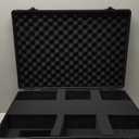 23 Inch Aluminum Carrying Case 23 X 16.5 X 8.6 Inch Ideal for Microphone & Camera Gear Transportation, DJ Mixer Case with Customizable Pre-Diced Foam, Black