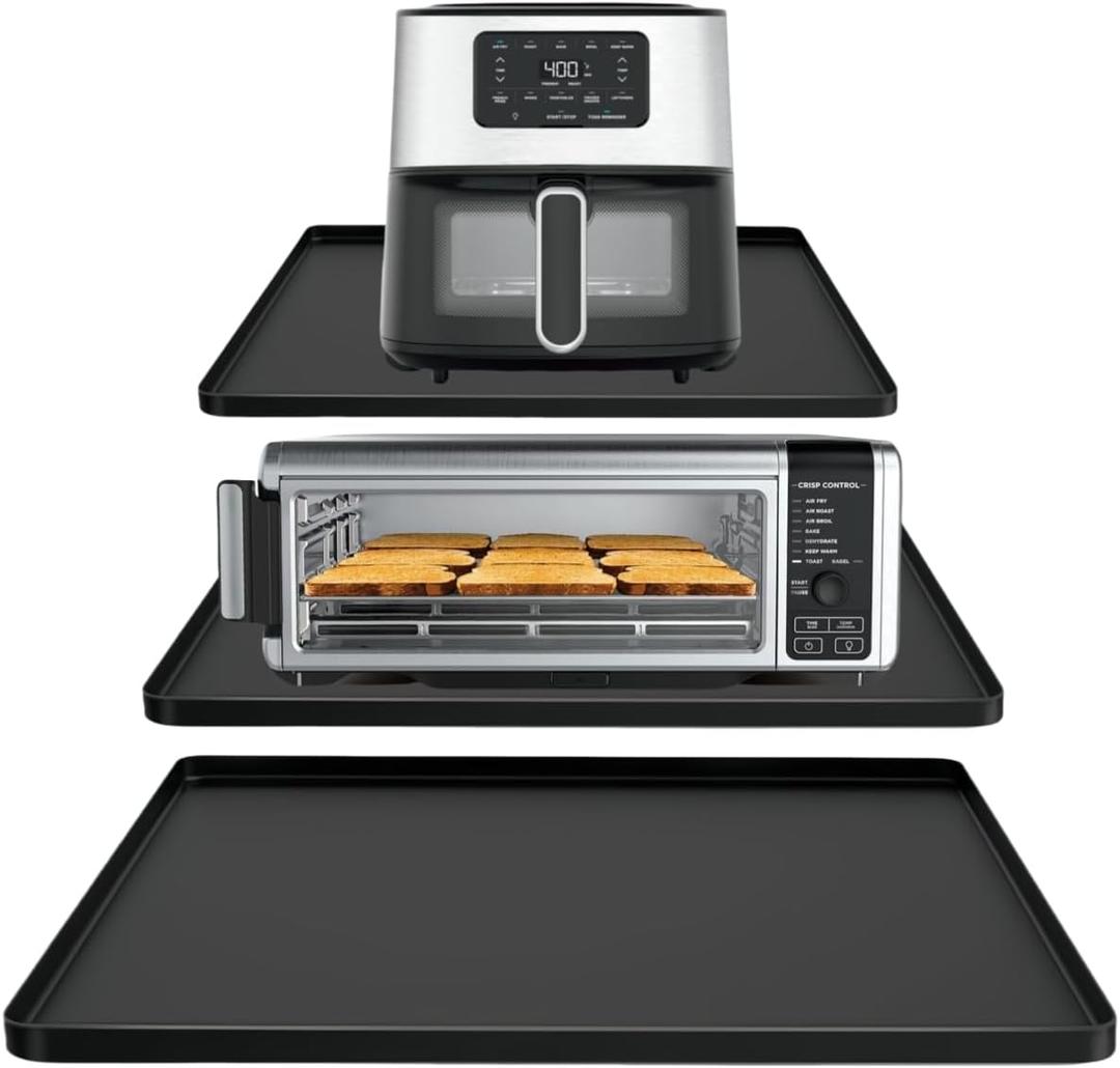 23.6X15.7" Heat Resistant Mat for Countertops, Compatible With Ninja Airfryer, Black Decker Toaster Oven, Silicone Air Fryer Mat Countertops Protector, Air Fryer&Oven Accessories