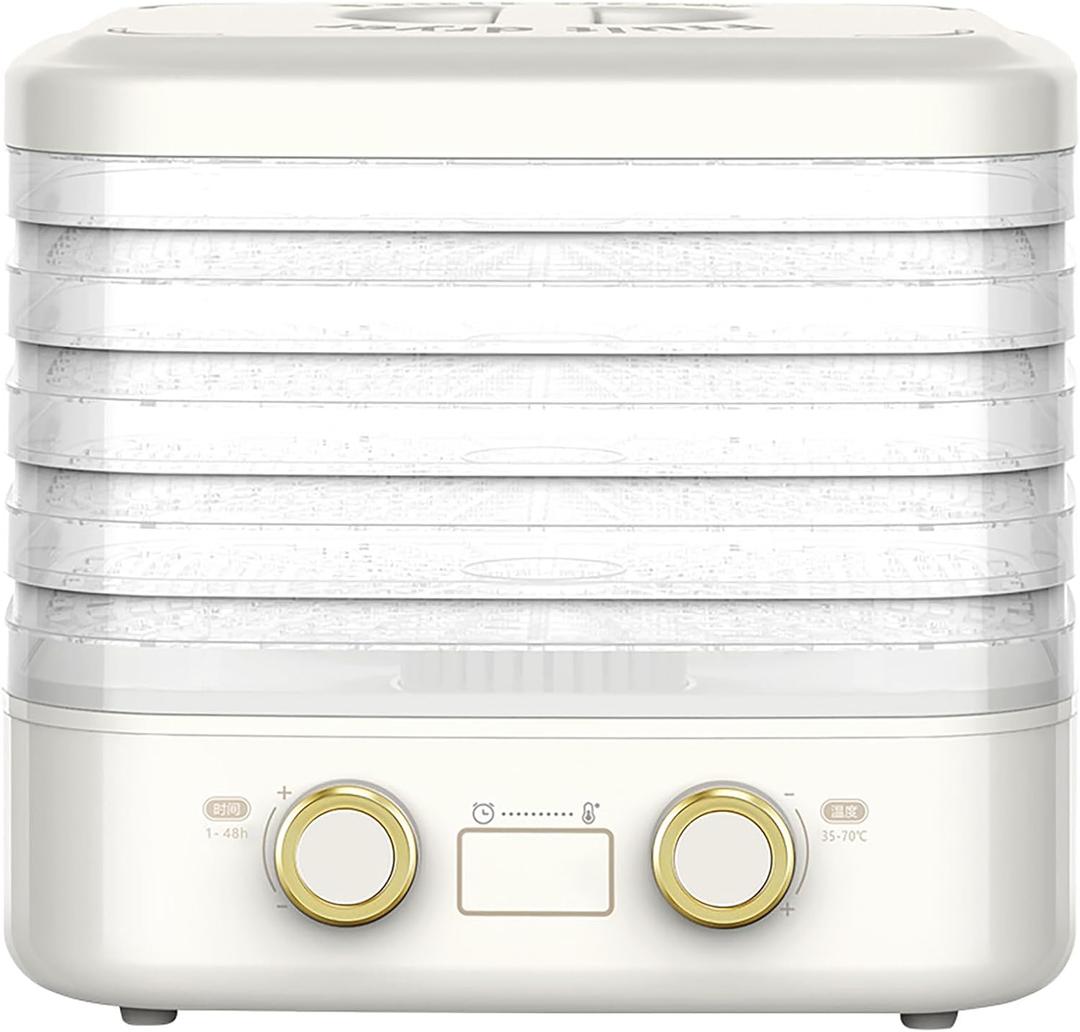 Intelligent fruit dryer, household food, meat, fruits, vegetables, food dehydration and air drying machine,5 BPA-Free Trays,White