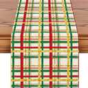3 x Artscope Buffalo Plaid Christmas Table Runner, Xmas Winter Holiday Kitchen Dining Table Decoration for Christmas Home Party Decor 13x72 Inch-Beige