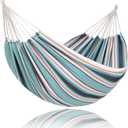 SUNCREAT Hammocks Outdoor Camping Double Hammock, Extra Large 2 Person Hammock for Camping, Green & Red