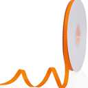 Orange 1/4" X 50 Yards Solid Color Double Faced Grosgrain Ribbon for Gifts Wrapping, Wedding, Party, Crafts, Hair Bows, Flowers, Home DIY Decor