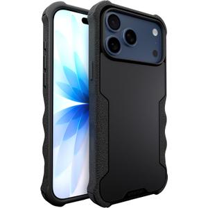 Smartish iPhone 17 Pro Max MagSafe Case - Gripzilla Protective Magnetic Case for Men [Rugged + Tough] Military Grade Heavy Duty Grip Armor - Drop Tested for iPhone 17 Pro Max - Black Tie Affair