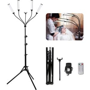 Four Arms LED Light for Photography,2800k-6500k CIR80+ 30w Fill Light for Live Stream Video Recording Eyebrow Tattoo Makeup YouTube Videos Product Photography