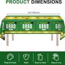 8 Pack Graduation Plastic Tablecloth 54" x 108" Disposable Table Cloths for 6 to 8 Foot Tables Cover for Class of 2026 Parties Decorations Supplies (Graduation Green Gold, Rectangle)