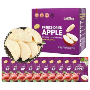 ONETANG Freeze-Dried Fruit Apple Chips, 10 Pack Single-Serve Pack, Non GMO, Kosher, No Add Sugar, Gluten free, Vegan, Holiday Gifts, Healthy Snack 0.35 Ounce (EXP 01/16/27)