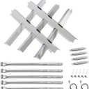 Grill Replacements for Charbroil Performance 463448021 463449021 463365021 5 Burner 463351021 463352521 4 Burner Gas Grill Igniter Stainless Steel Grill Burner Heat Plate Shield Crossover Tube