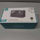 15W Fast Wireless Charger with Bluetooth Speaker and Alarm Clock Radio,4 in1 Wireless Charging Station for iPhone,Android Phones with FM Radio for Bedroom (7inch, Gray)