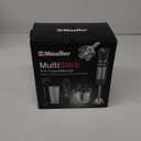 Mueller Multistick 5-in-1 Immersion Blender Handheld, 12 Speed Hand Mixer - Turbo Boost, Heaviest Duty Copper Motor, Titanium Blades Hand Blender, Milk Frother Wand, Whisk, Beaker, Chopper, Grey