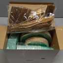 Yungyan 400 Pcs Baby Shower Dinnerware for 50 Guest Baby Shower Paper Plate Napkin Set Gender Reveal Plate Napkins Cup Footprint Disposable Knives Fork Spoon Gender Reveal(Green1,Hello Sweet)